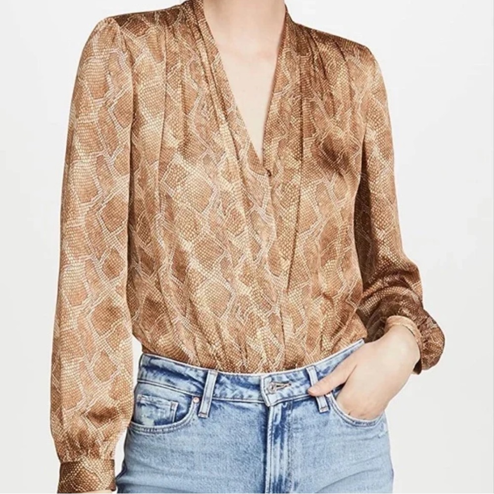 Paige Sevilla Bodysuit in Bronze Snake